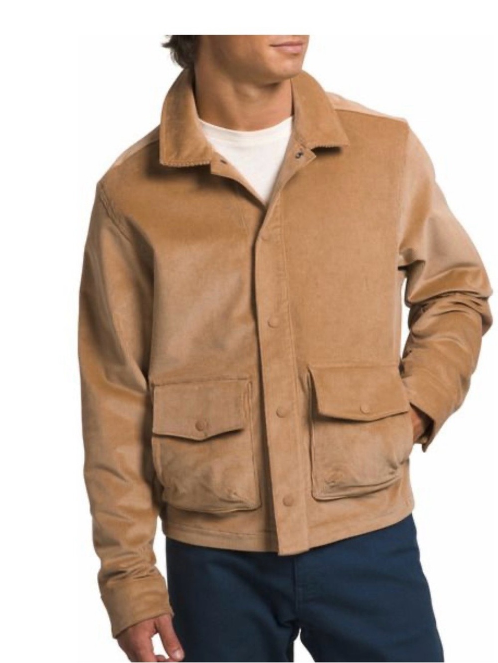 NWT NorthFace camel cord lightweight jacket, M
